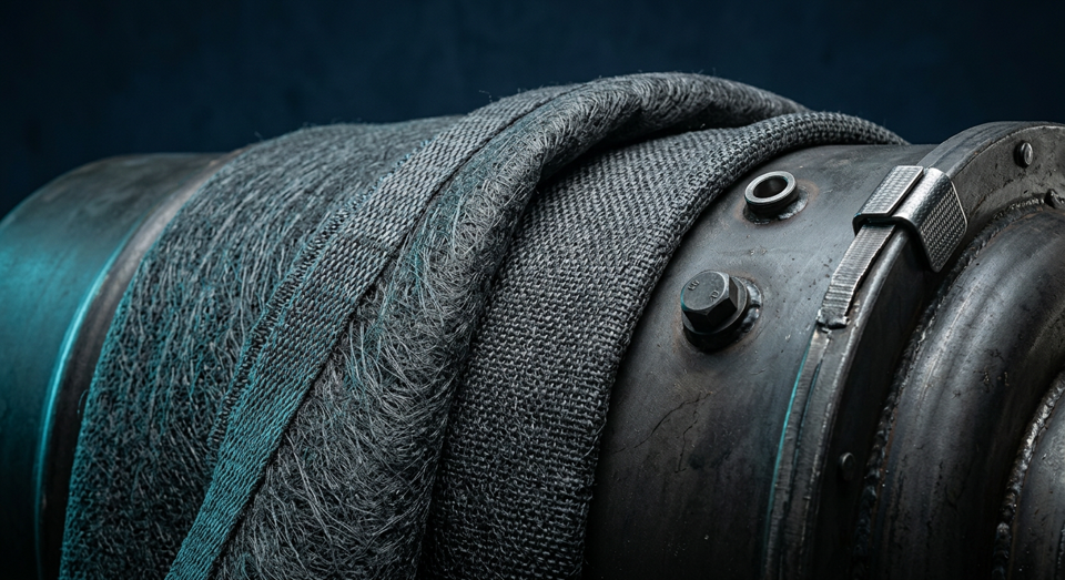 Close-up of industrial filtration fabric used for liquid filtration and heavy-duty separation